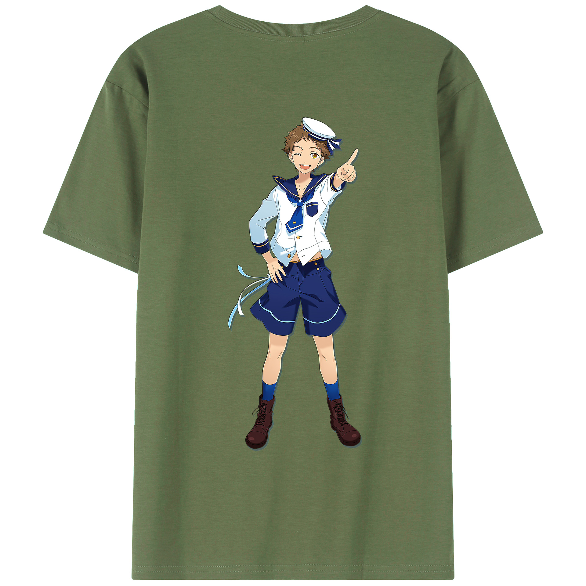 （画像用） あんさんぶるスターズ! Ensemble Stars 綿100％ メンズ半袖Tシャツ（バックプリント） 通気性